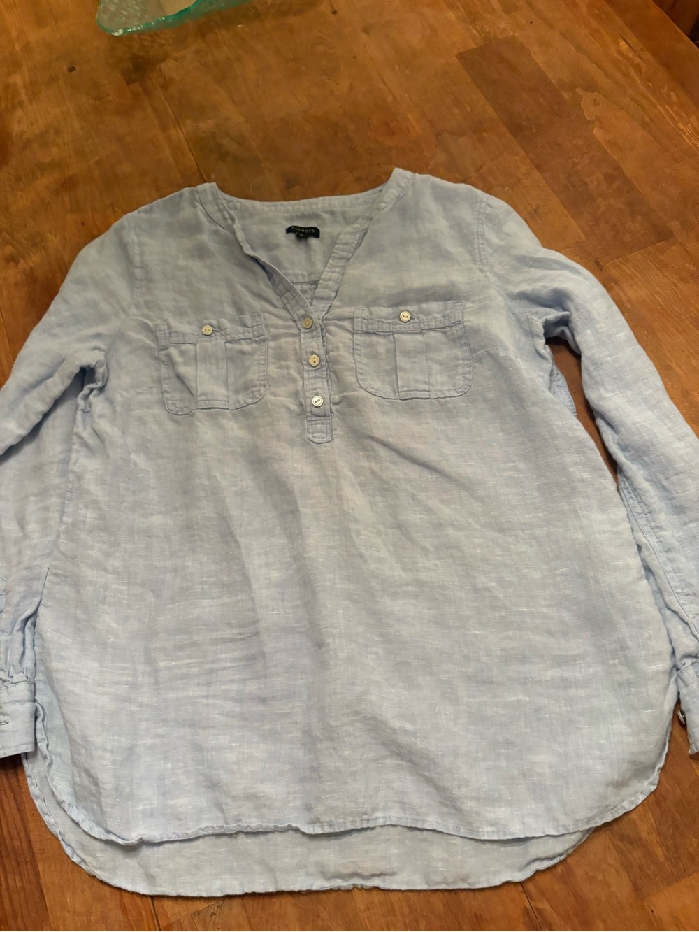 Talbots 100% Linen Top